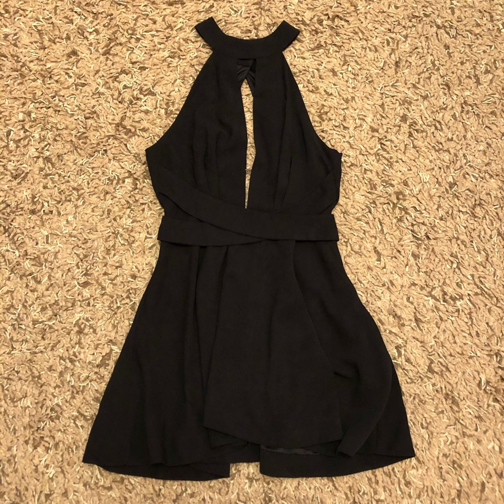 Cross Your Heart Black Skater Dress